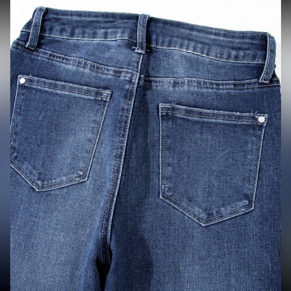 STRETCH JEANS DISTRESSED HEM - Picture 9 of 15